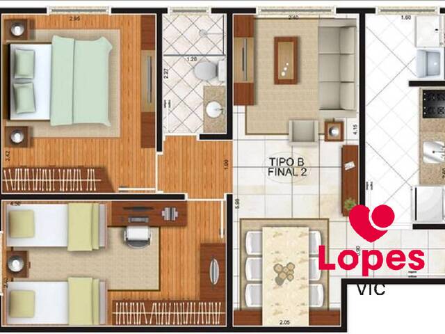 #1144053 - Apartamento para Venda em Poá - SP